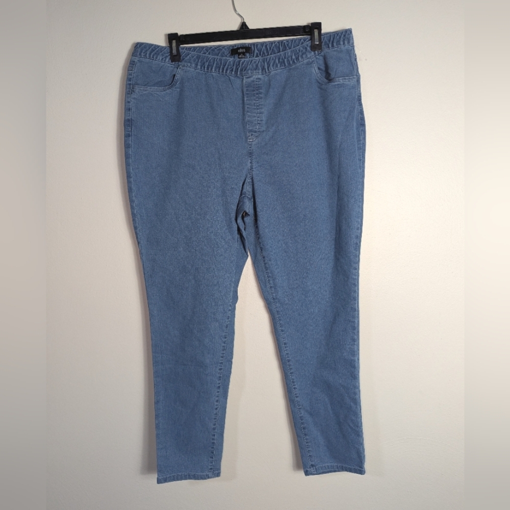 24 Ellos Medium Wash Skinny Pull On Elastic Waist Jeans Jeggings